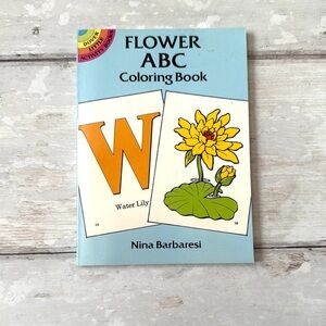 Flower ABC Coloring Book Letters & Pictures NEW